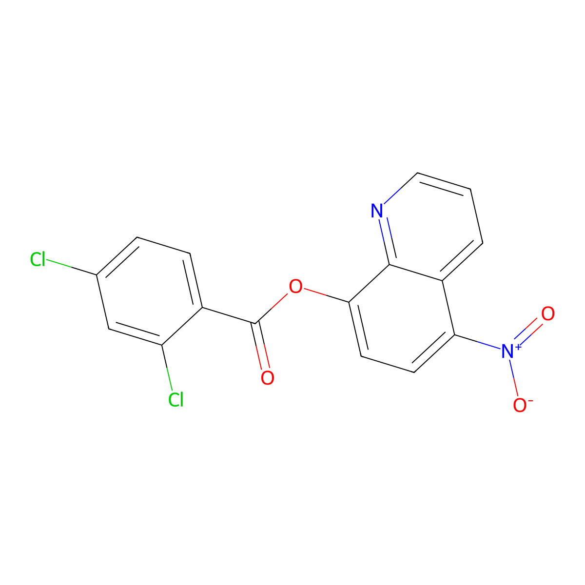 5-Nitroquinolin-8-yl 2,4-dichlorobenzoate molecular structure, CAS 311316-96-8