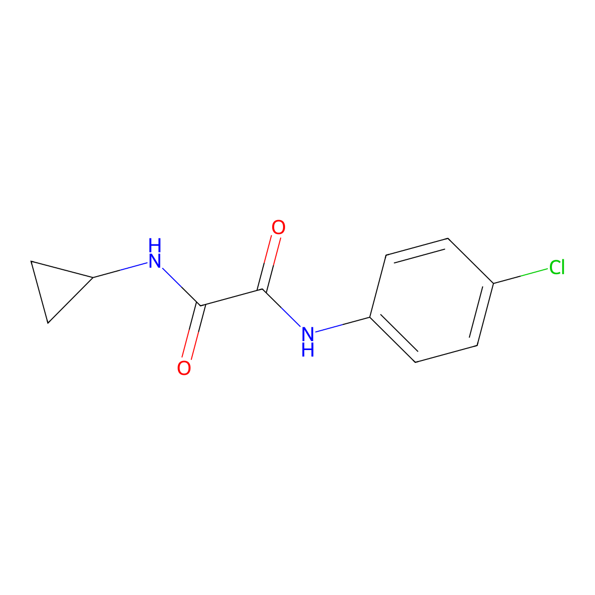 N-(4-chlorophenyl)-N'-cyclopropylethanediamide molecular structure, CAS 311317-53-0