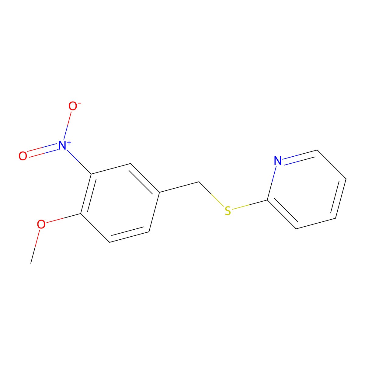 2-[(4-Methoxy-3-nitrobenzyl)sulfanyl]pyridine molecular structure, CAS 311317-58-5
