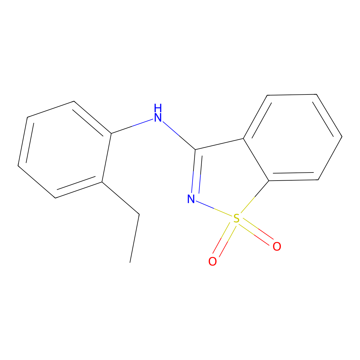 N-(2-ethylphenyl)-1,1-dioxo-1,2-benzothiazol-3-amine molecular structure, CAS 311317-94-9