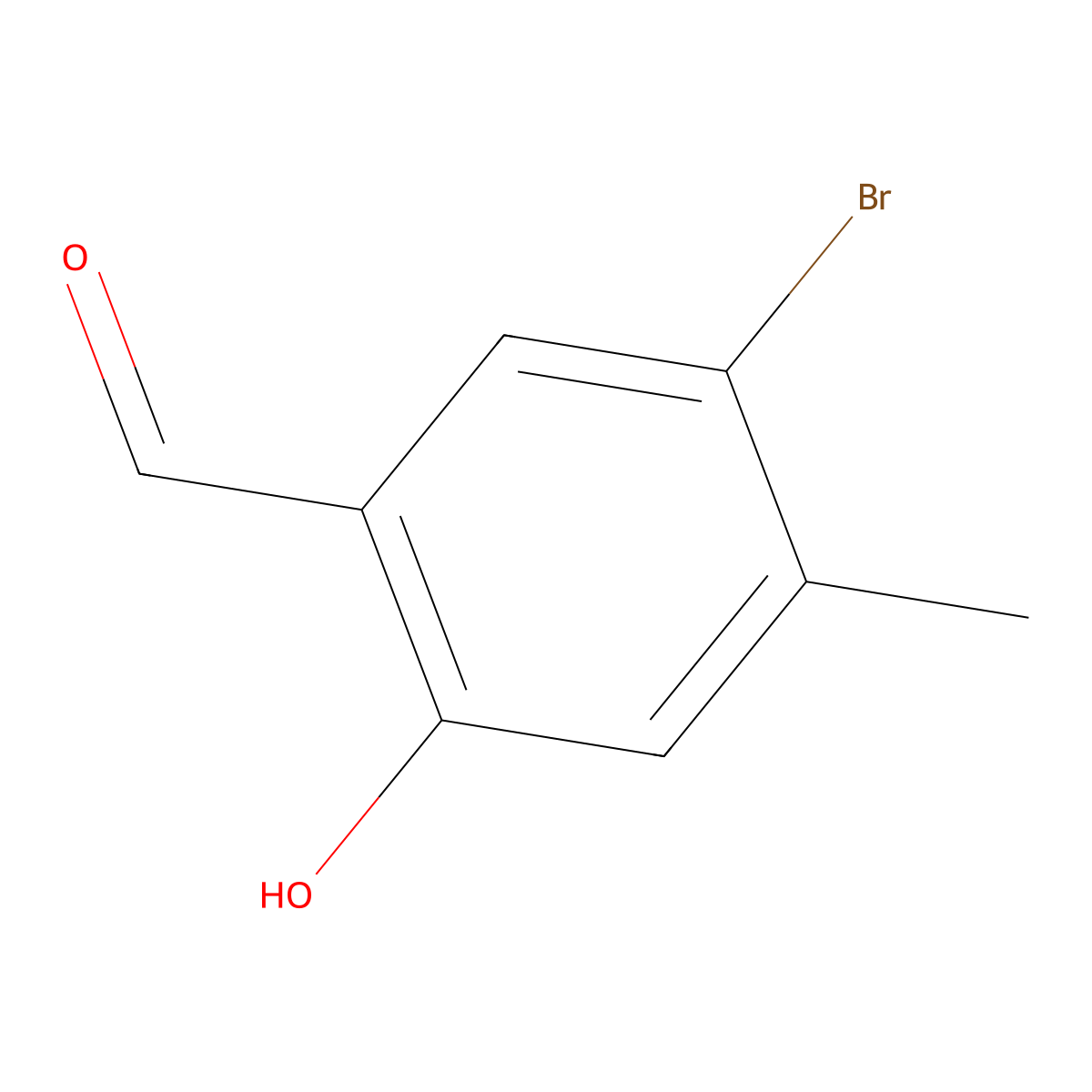 5-Bromo-2-hydroxy-4-methyl-benzaldehyde molecular structure, CAS 311318-63-5