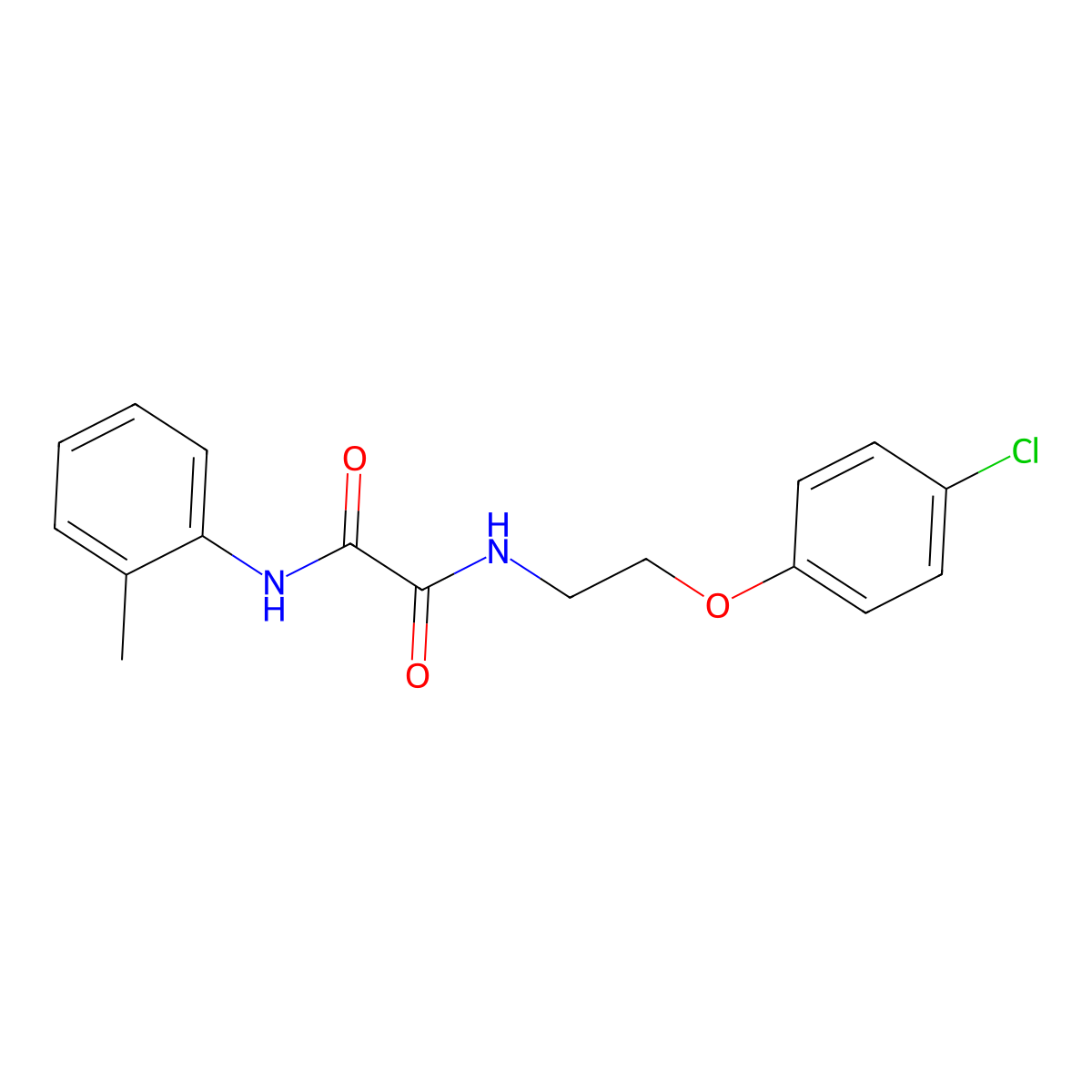 N-[2-(4-chlorophenoxy)ethyl]-N'-(2-methylphenyl)ethanediamide molecular structure, CAS 311321-20-7