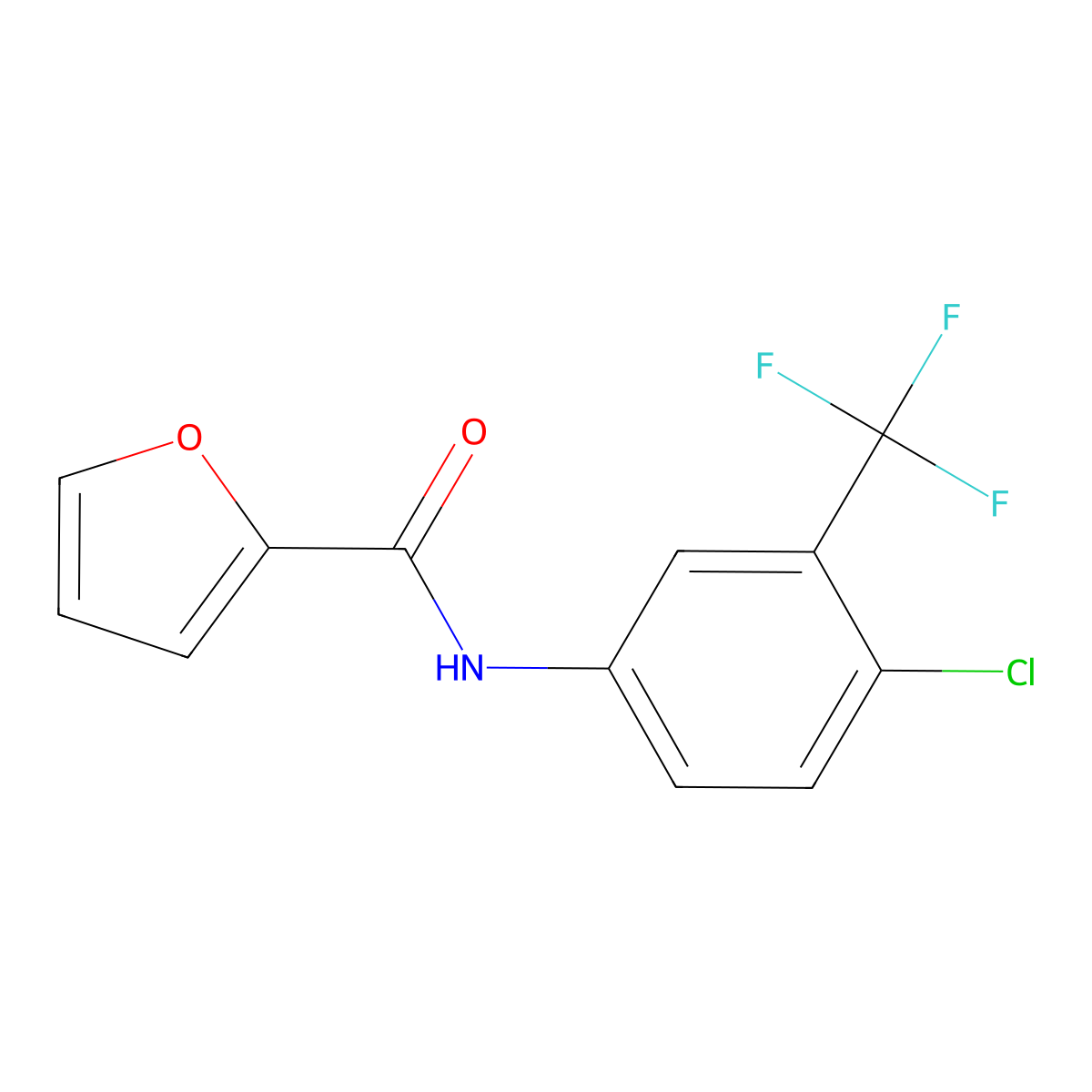 N-[4-chloro-3-(trifluoromethyl)phenyl]furan-2-carboxamide molecular structure, CAS 311321-37-6