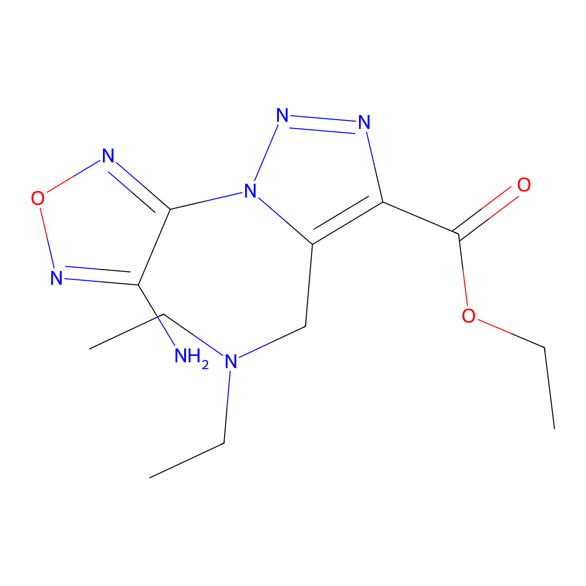 Ethyl 1-(4-amino-1,2,5-oxadiazol-3-yl)-5-(diethylaminomethyl)triazole-4-carboxylate molecular structure, CAS 311321-80-9