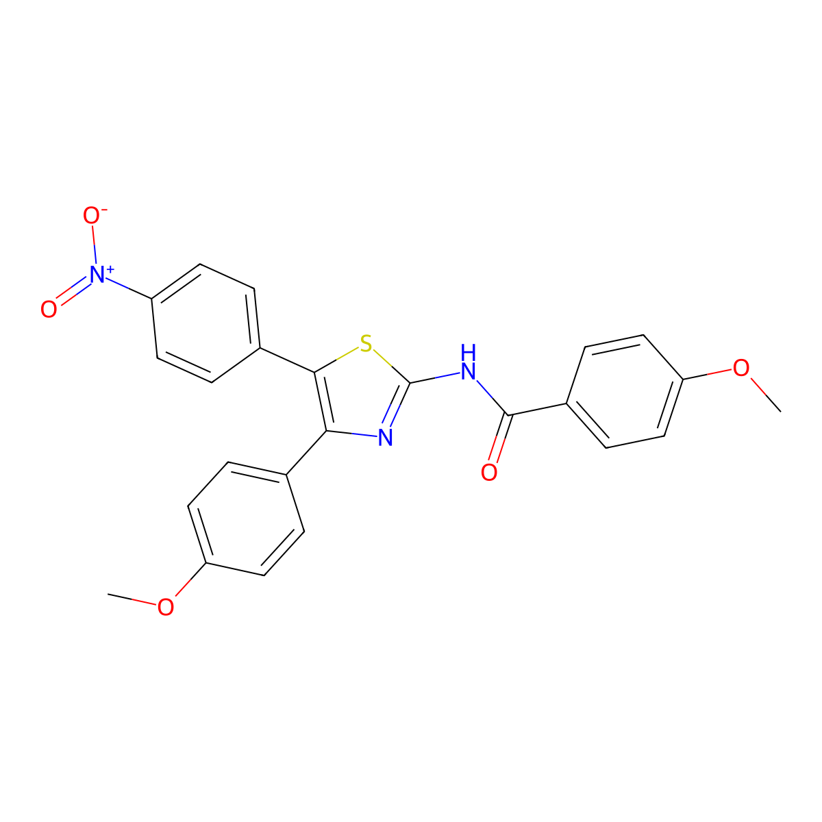 4-methoxy-N-[4-(4-methoxyphenyl)-5-(4-nitrophenyl)-1,3-thiazol-2-yl]benzamide molecular structure, CAS 311322-08-4