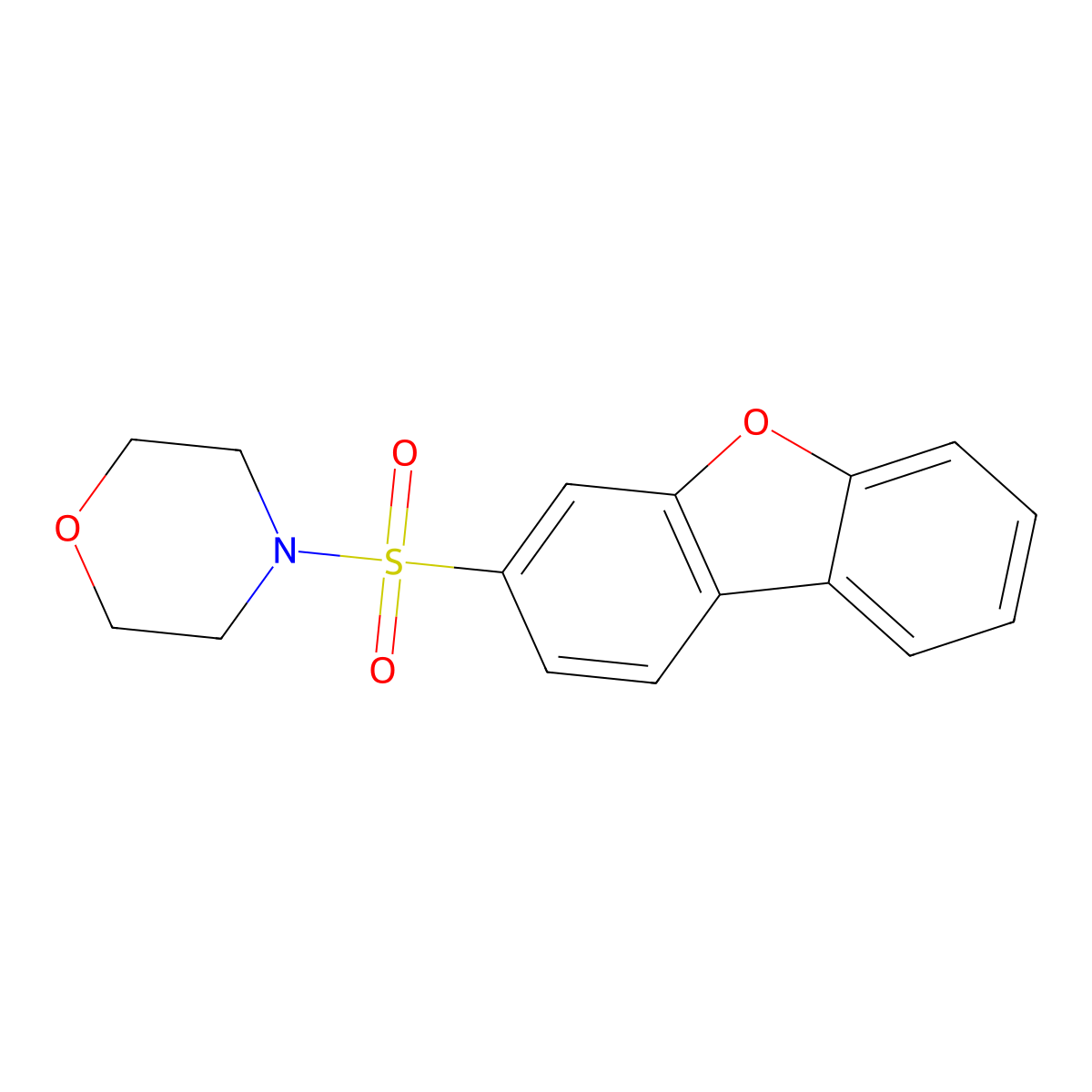 4-Dibenzofuran-3-ylsulfonylmorpholine molecular structure, CAS 311323-21-4