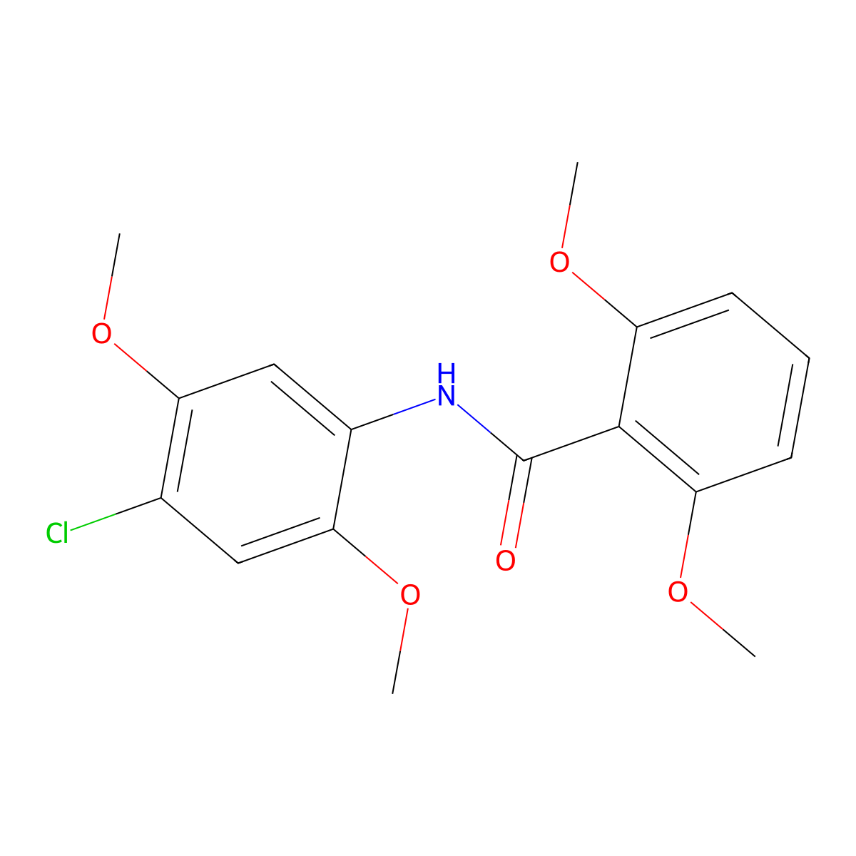 N-(4-chloro-2,5-dimethoxyphenyl)-2,6-dimethoxybenzamide molecular structure, CAS 311324-56-8