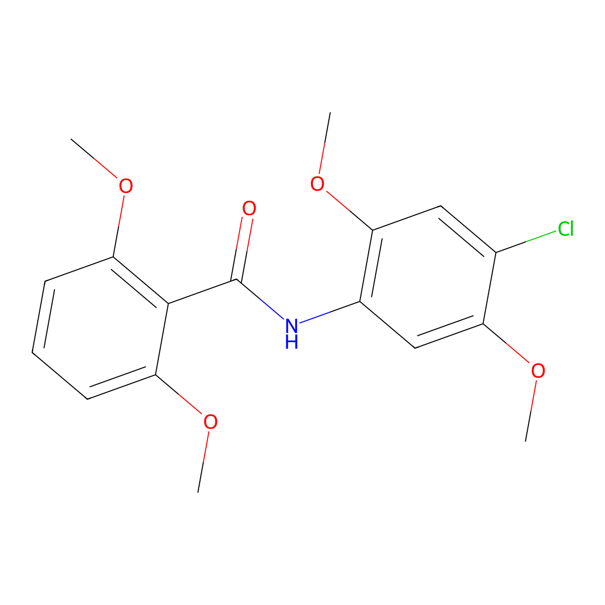N-(4-chloro-2,5-dimethoxyphenyl)-2,6-dimethoxybenzamide molecular structure, CAS 311324-56-8