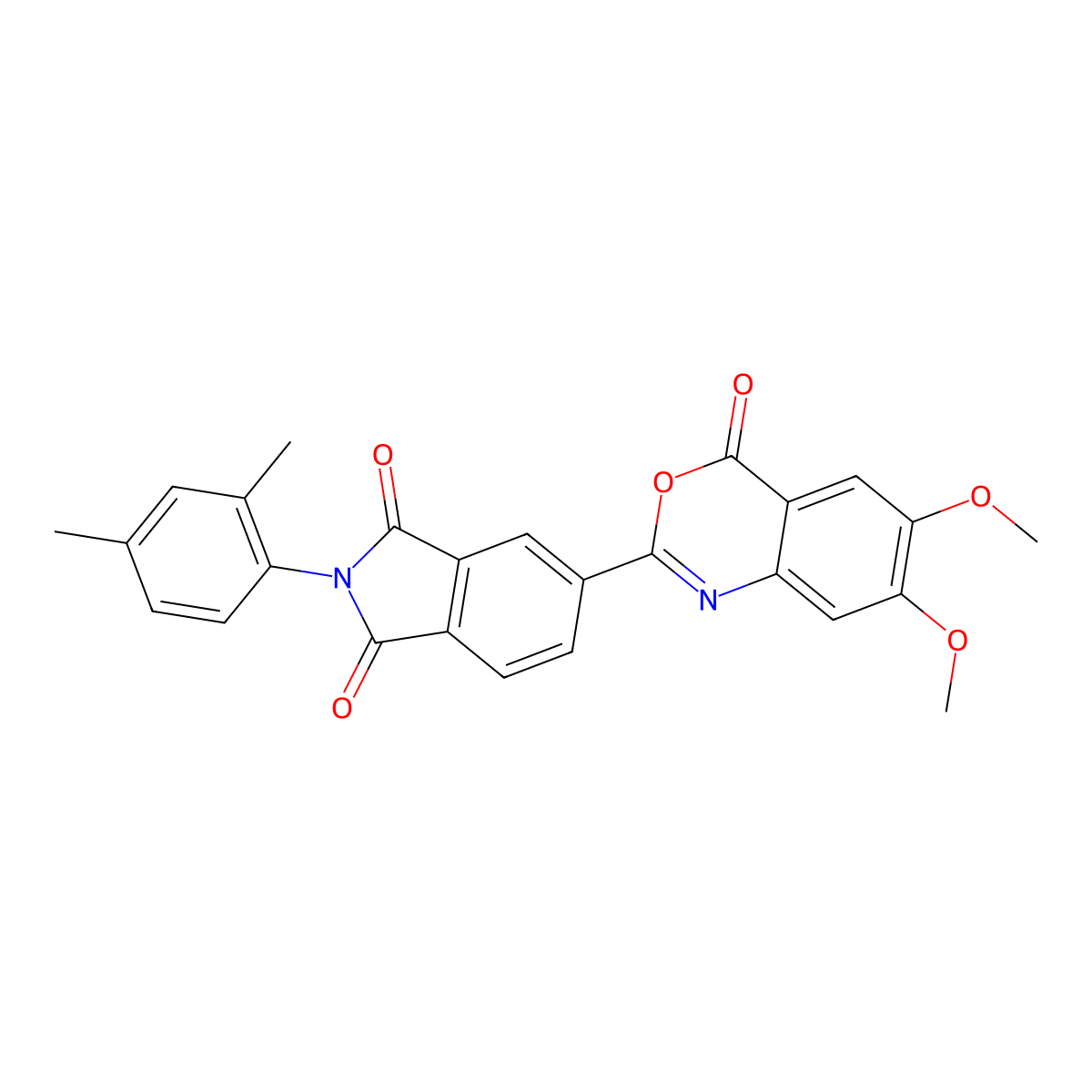 5-(6,7-dimethoxy-4-oxo-4H-3,1-benzoxazin-2-yl)-2-(2,4-dimethylphenyl)-1H-isoindole-1,3(2H)-dione molecular structure, CAS 311327-21-6