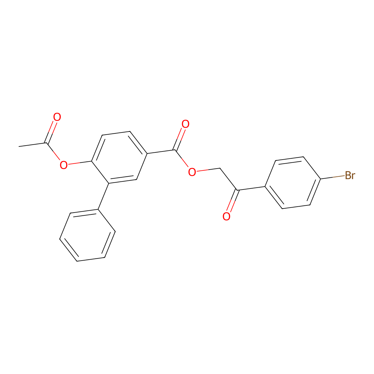 2-(4-Bromophenyl)-2-oxoethyl 6-(acetyloxy)biphenyl-3-carboxylate molecular structure, CAS 311330-57-1