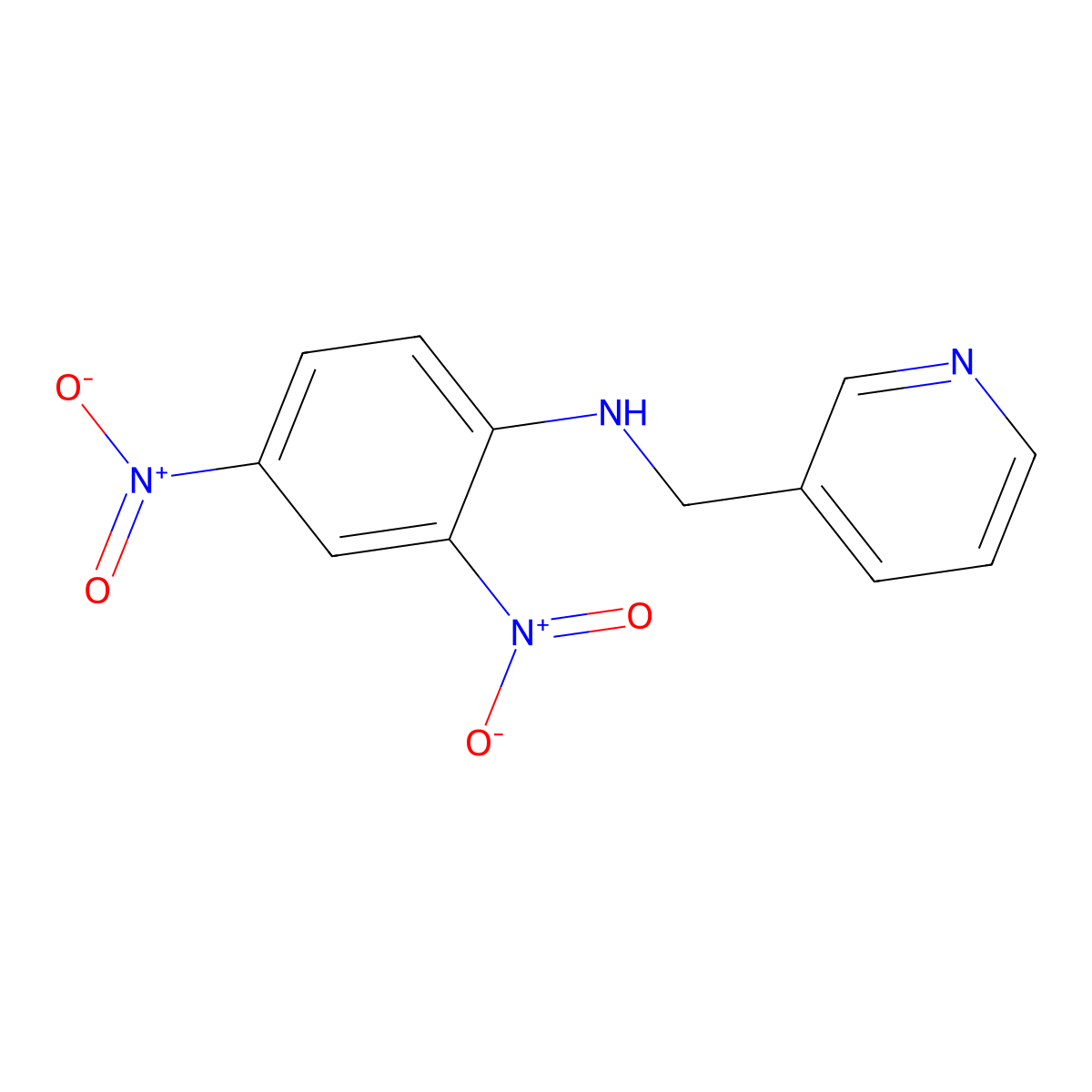 2,4-dinitro-N-(pyridin-3-ylmethyl)aniline molecular structure, CAS 311331-02-9