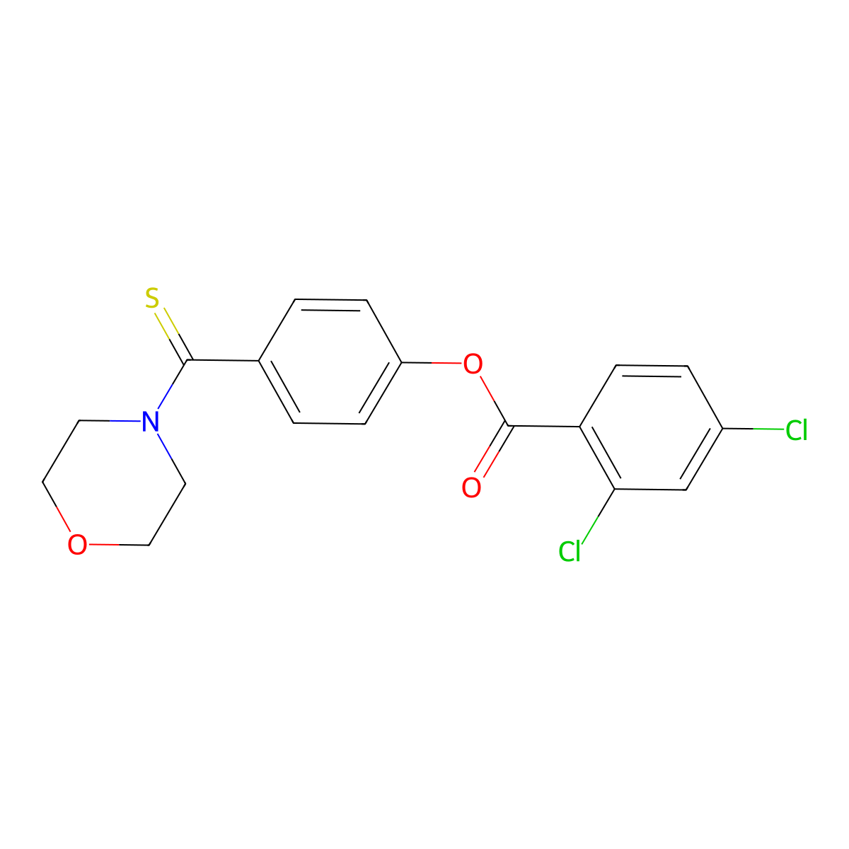 [4-(Morpholine-4-carbothioyl)phenyl] 2,4-dichlorobenzoate molecular structure, CAS 311331-08-5