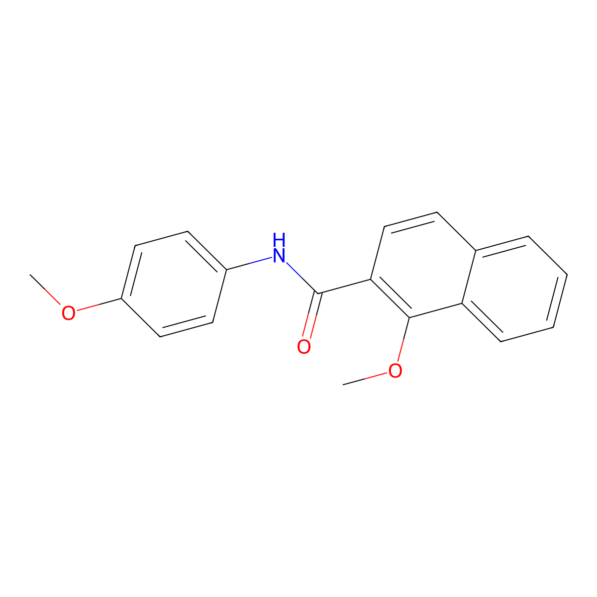 1-methoxy-N-(4-methoxyphenyl)-2-naphthamide molecular structure, CAS 311331-67-6