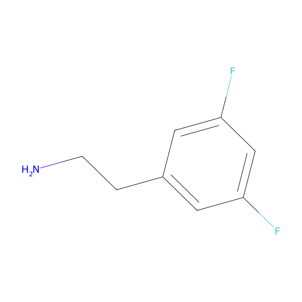 2-(3,5-Difluorophenyl)ethan-1-amine molecular structure, CAS 311346-60-8