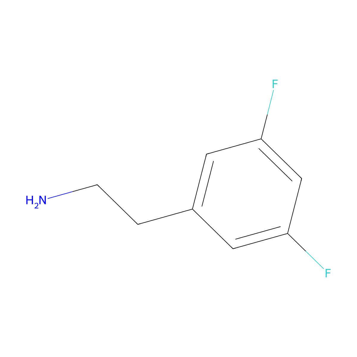 2-(3,5-Difluorophenyl)ethan-1-amine molecular structure, CAS 311346-60-8