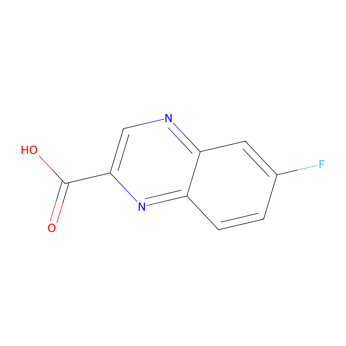 6-Fluoroquinoxaline-2-carboxylic acid molecular structure, CAS 311346-83-5