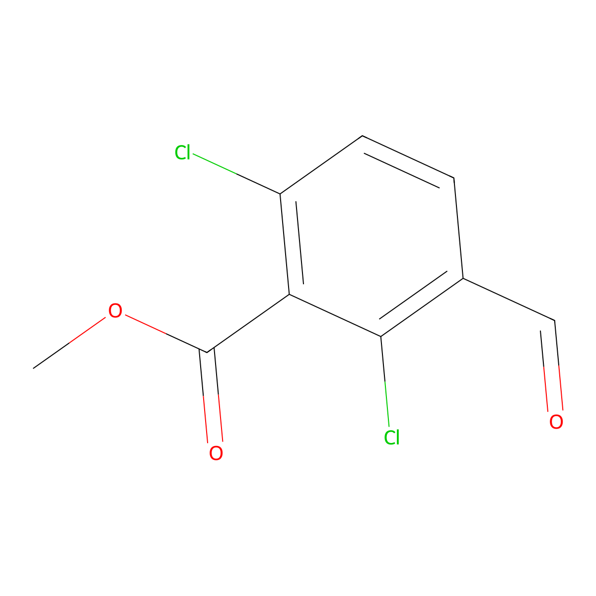 Methyl 2,6-dichloro-3-formylbenzoate molecular structure, CAS 311348-58-0