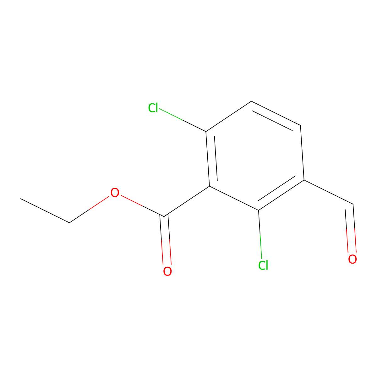Ethyl 2,6-dichloro-3-formylbenzoate molecular structure, CAS 311348-59-1
