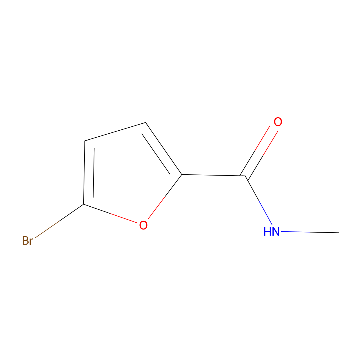 5-bromo-N-methylfuran-2-carboxamide molecular structure, CAS 31136-78-4