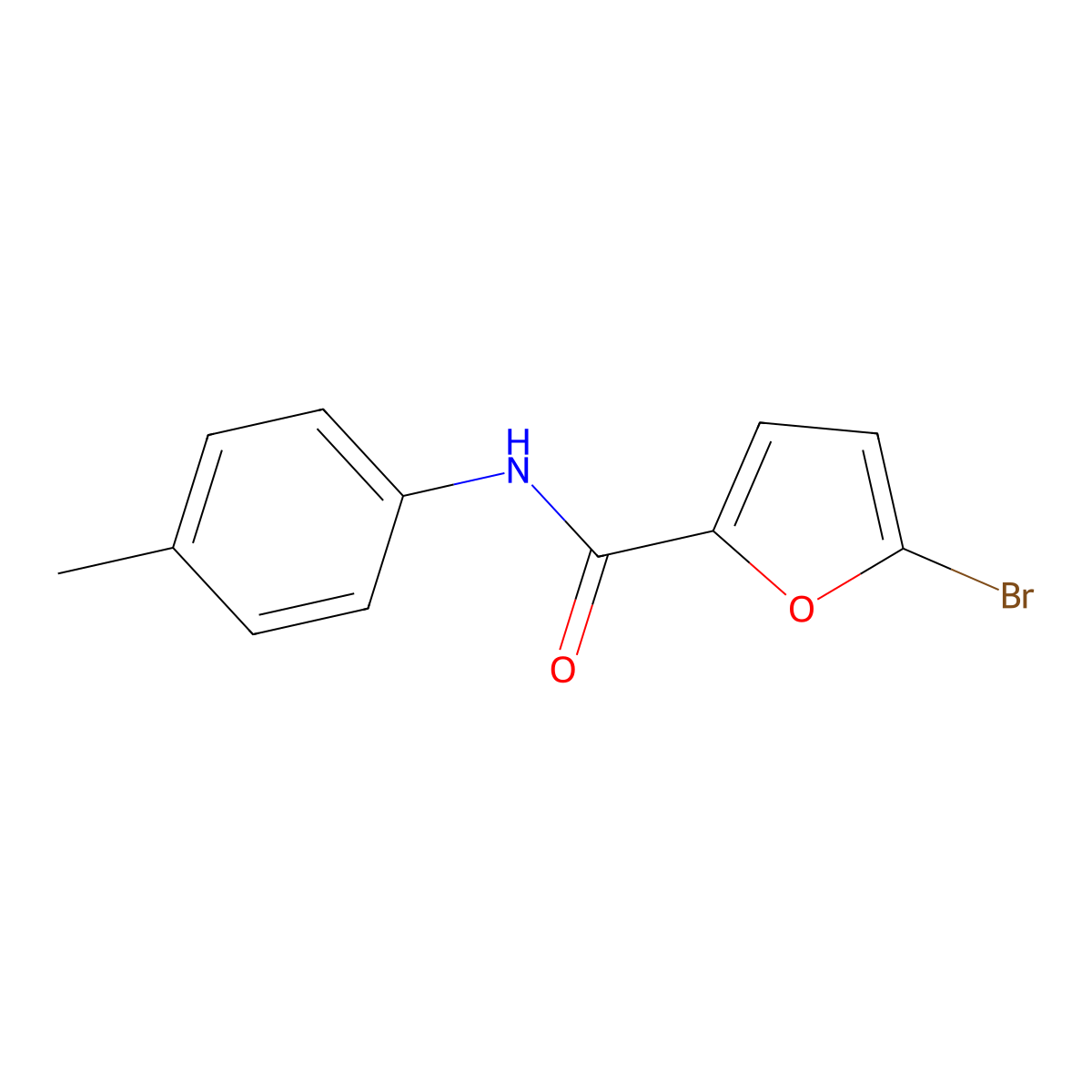 5-bromo-N-(4-methylphenyl)furan-2-carboxamide molecular structure, CAS 31136-80-8