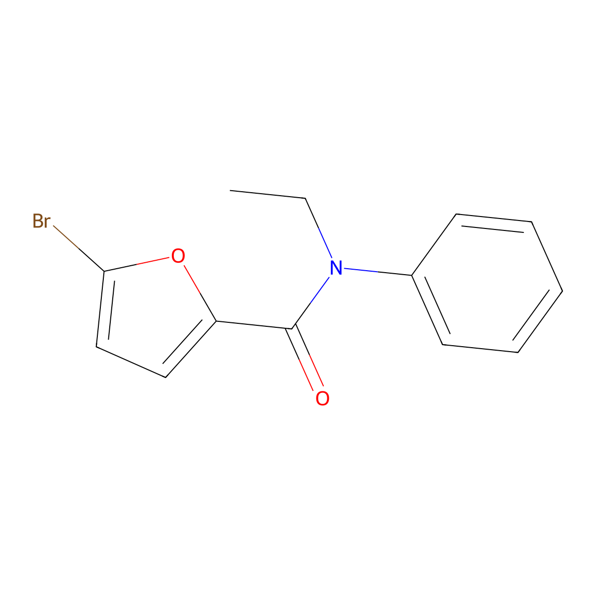 5-bromo-N-ethyl-N-phenyl-2-furamide molecular structure, CAS 31136-82-0
