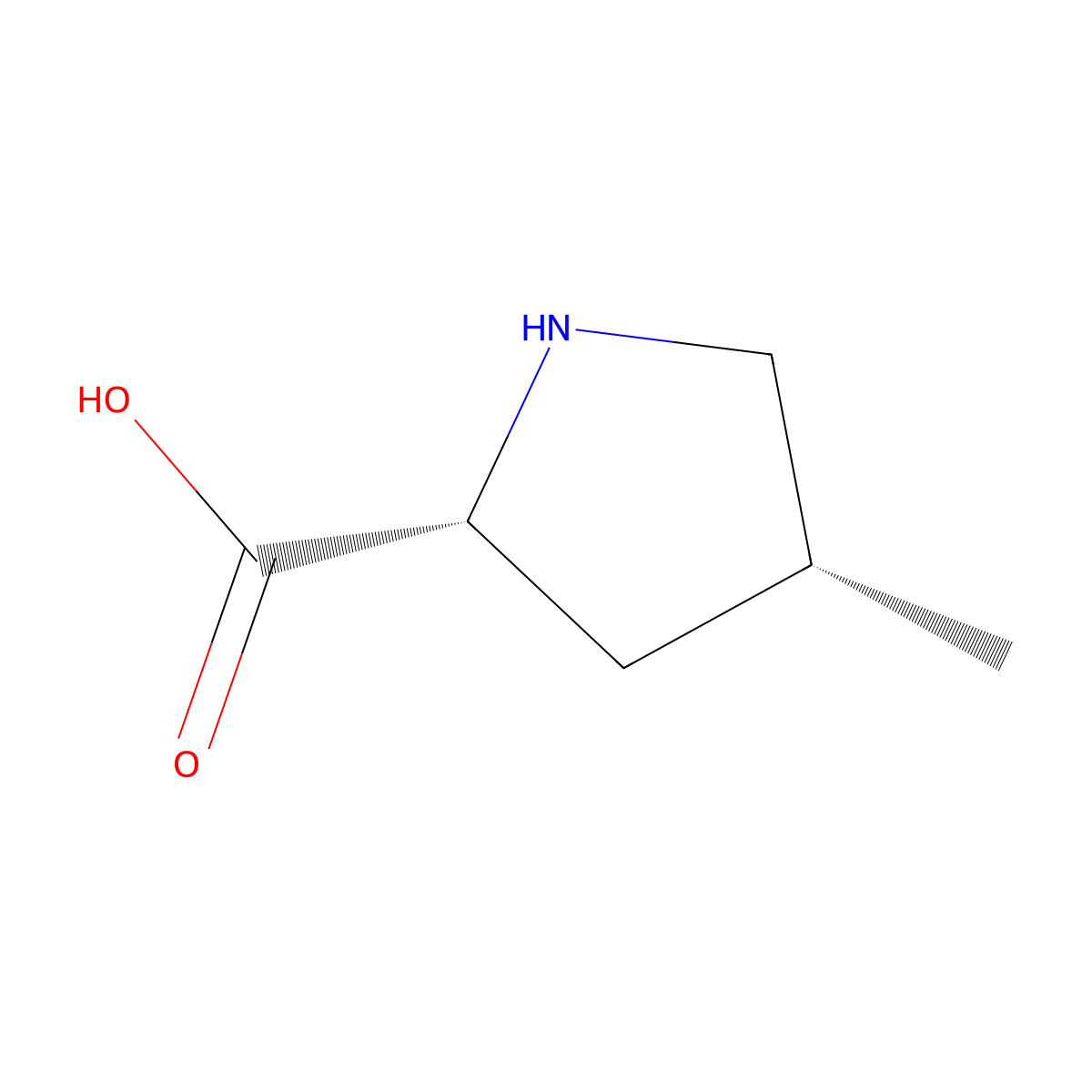 (2R,4R)-4-methylpyrrolidine-2-carboxylic acid molecular structure, CAS 31137-95-8