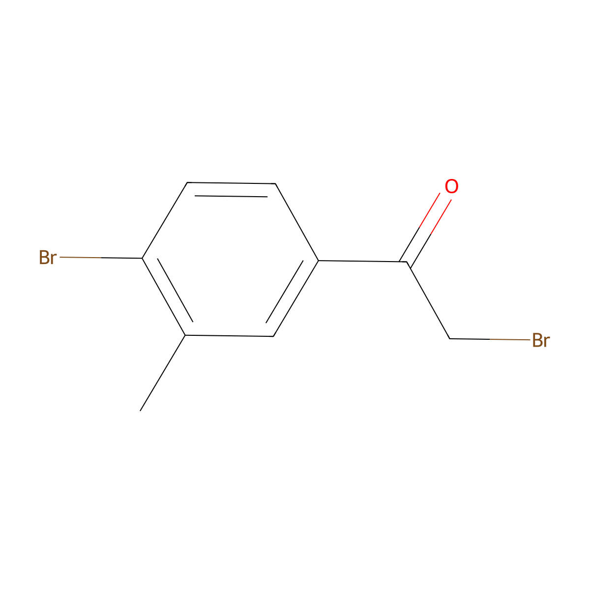 2-Bromo-1-(4-bromo-3-methylphenyl)ethanone molecular structure, CAS 3114-08-7