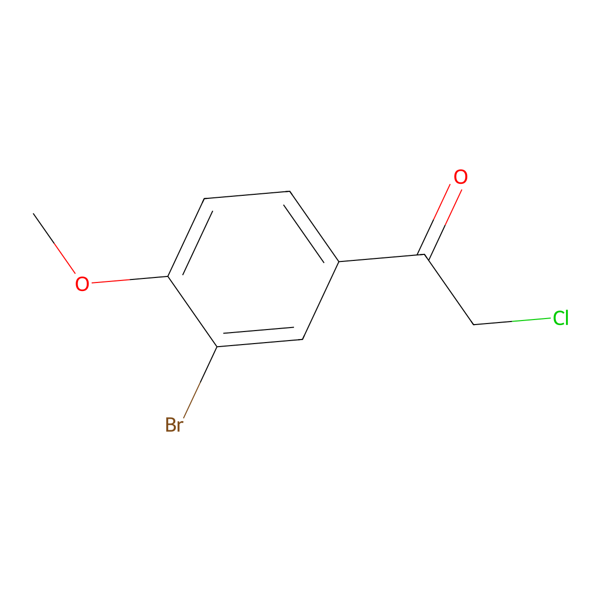 1-(3-Bromo-4-methoxyphenyl)-2-chloroethanone molecular structure, CAS 3114-09-8