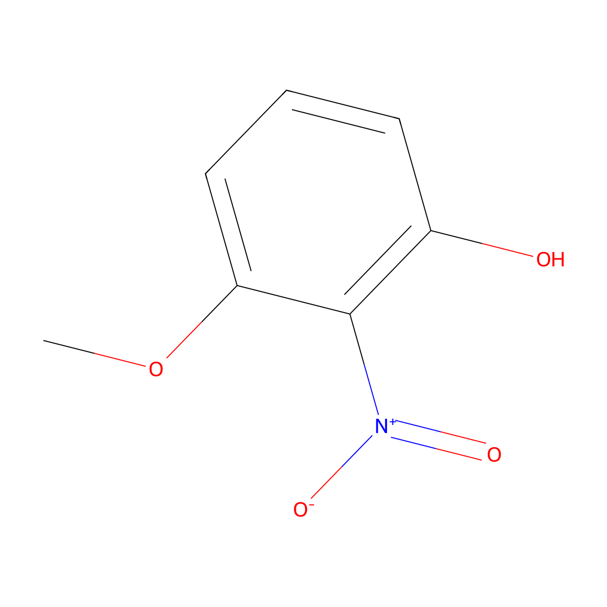 3-Methoxy-2-nitrophenol molecular structure, CAS 3114-61-2