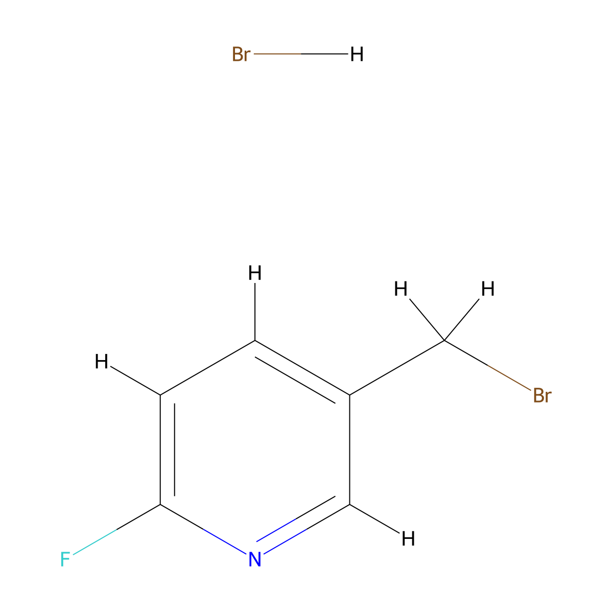 5-(Bromomethyl)-2-fluoropyridine hydrobromide molecular structure, CAS 31140-61-1