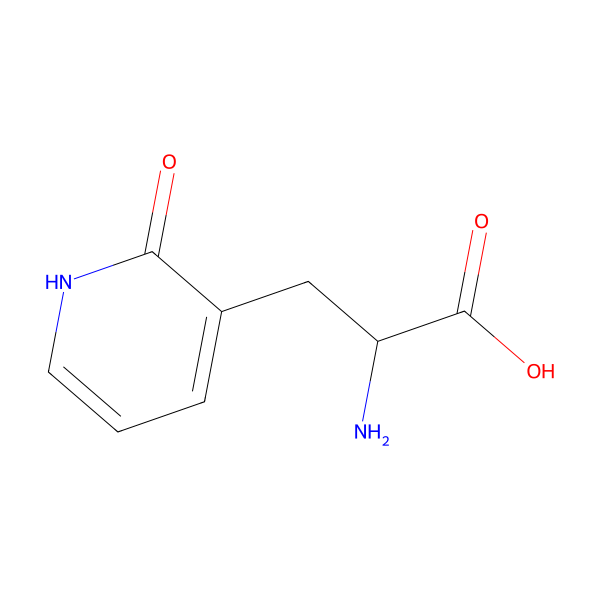 2-Amino-3-(2-hydroxypyridin-3-yl)propanoic acid molecular structure, CAS 31140-69-9