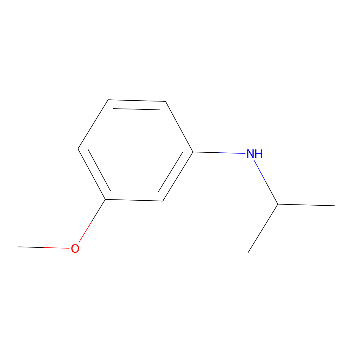 3-methoxy-N-(propan-2-yl)aniline molecular structure, CAS 31143-05-2