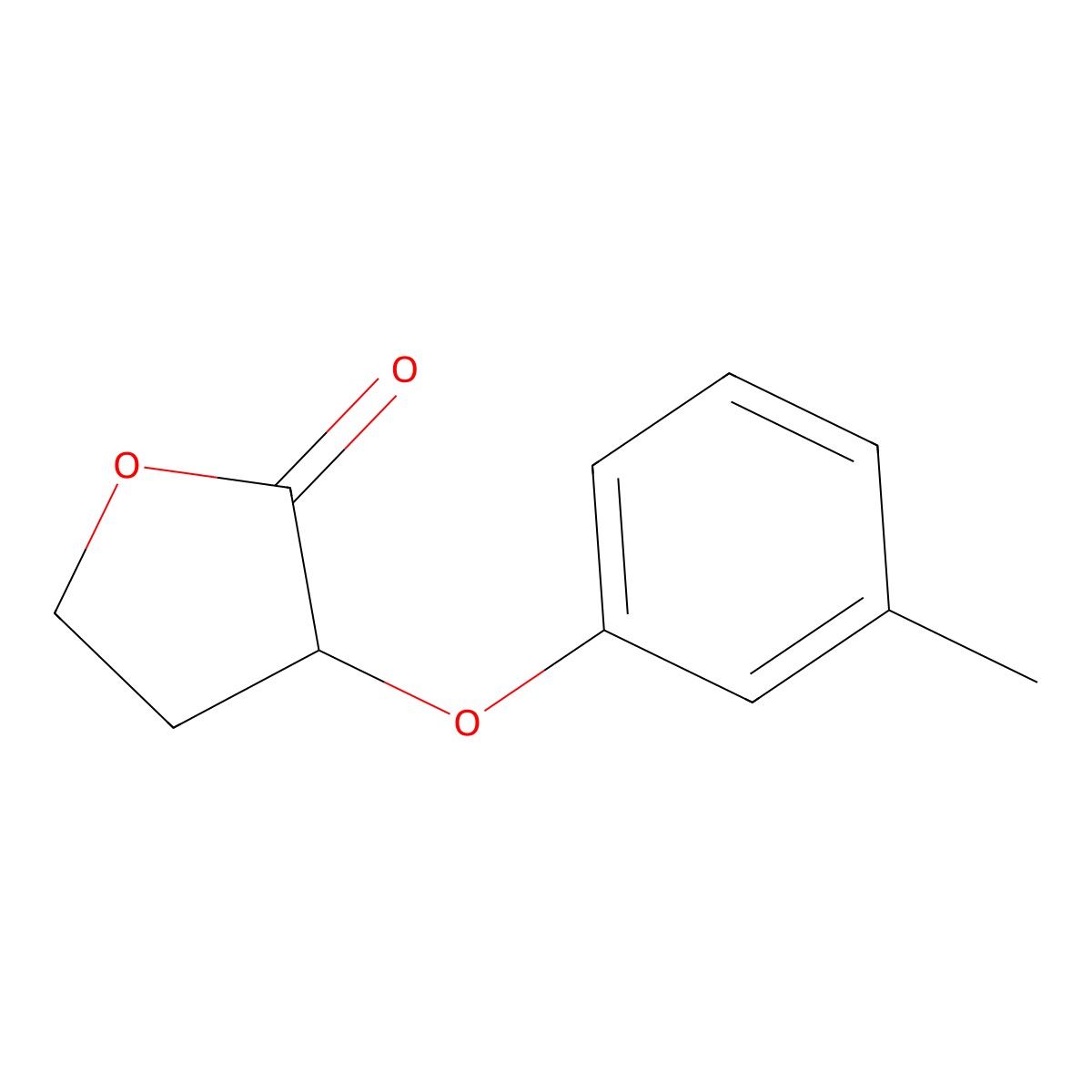 3-(3-Methylphenoxy)oxolan-2-one molecular structure, CAS 31145-62-7