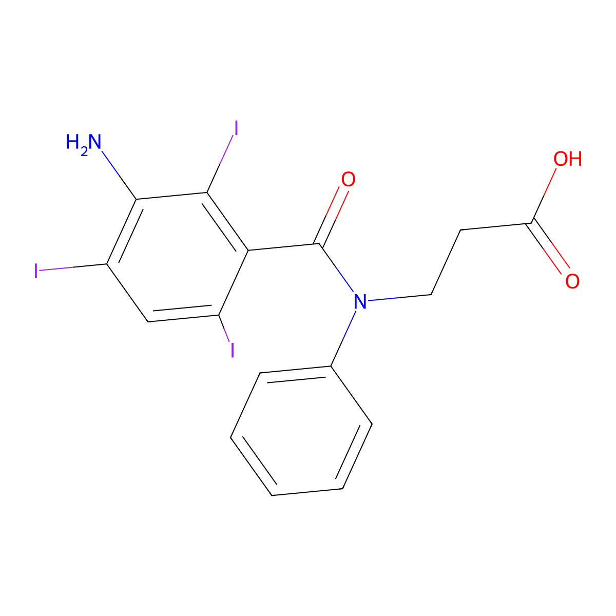 Iobenzamic Acid molecular structure, CAS 3115-05-7