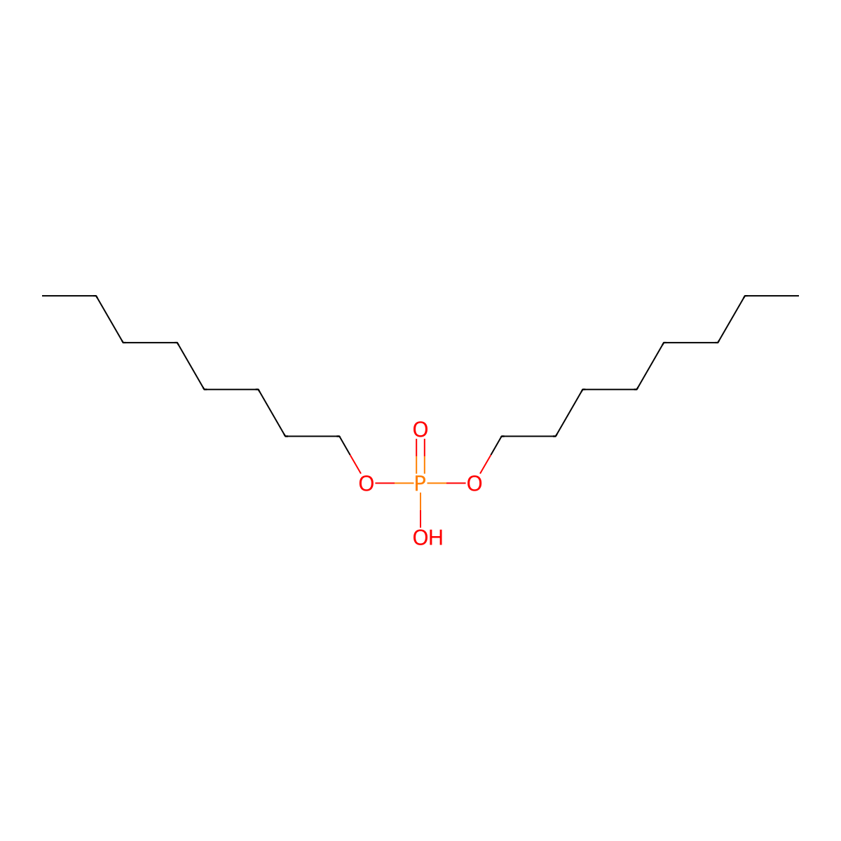 Di-n-octyl phosphate molecular structure, CAS 3115-39-7