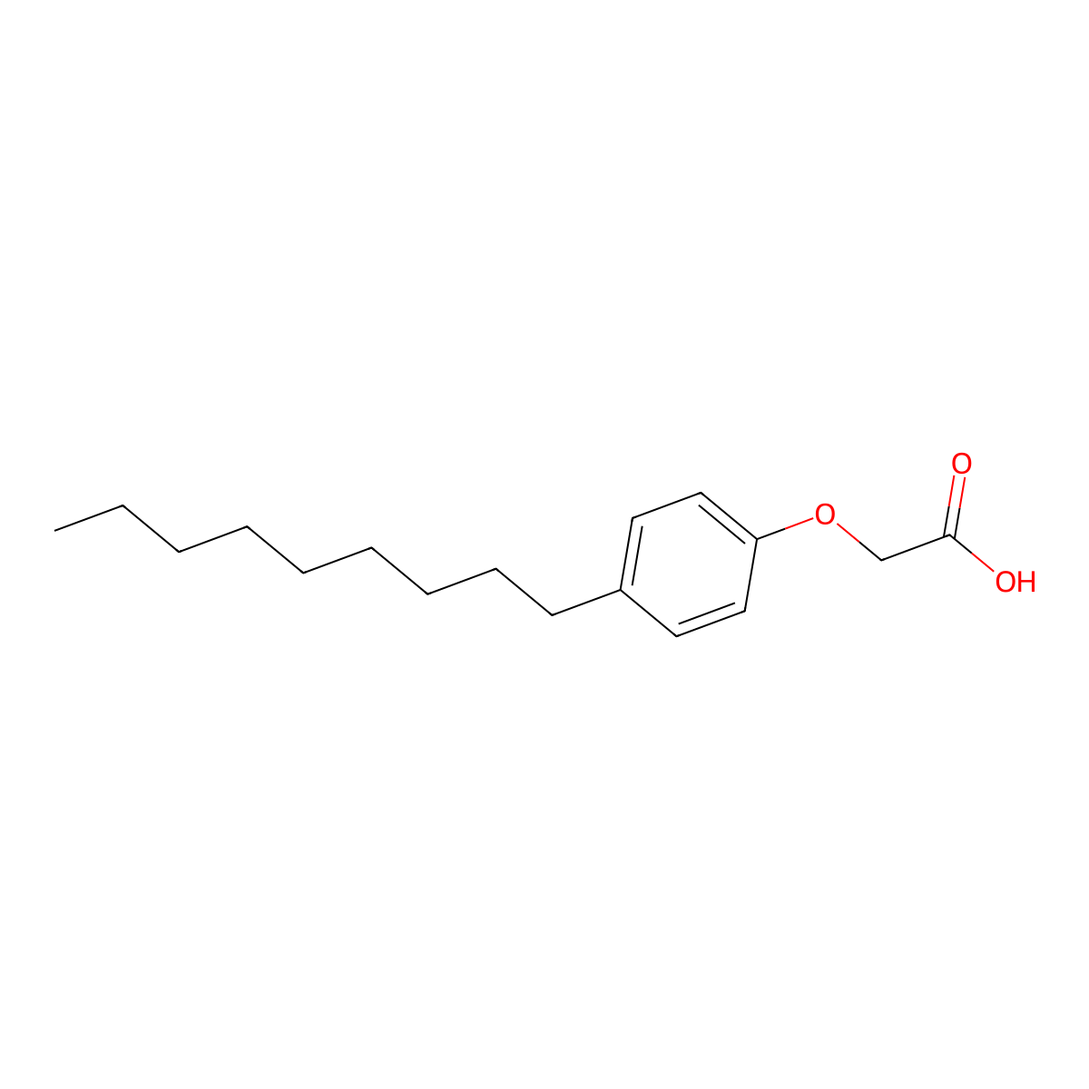 (p-Nonylphenoxy)acetic acid molecular structure, CAS 3115-49-9