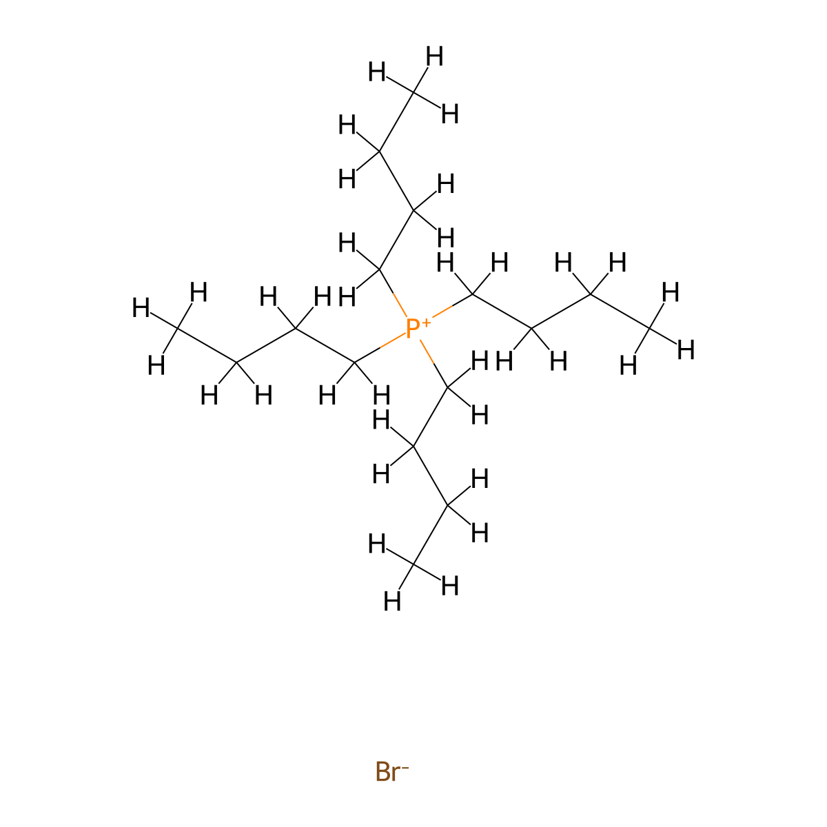 Tetrabutylphosphonium bromide molecular structure, CAS 3115-68-2
