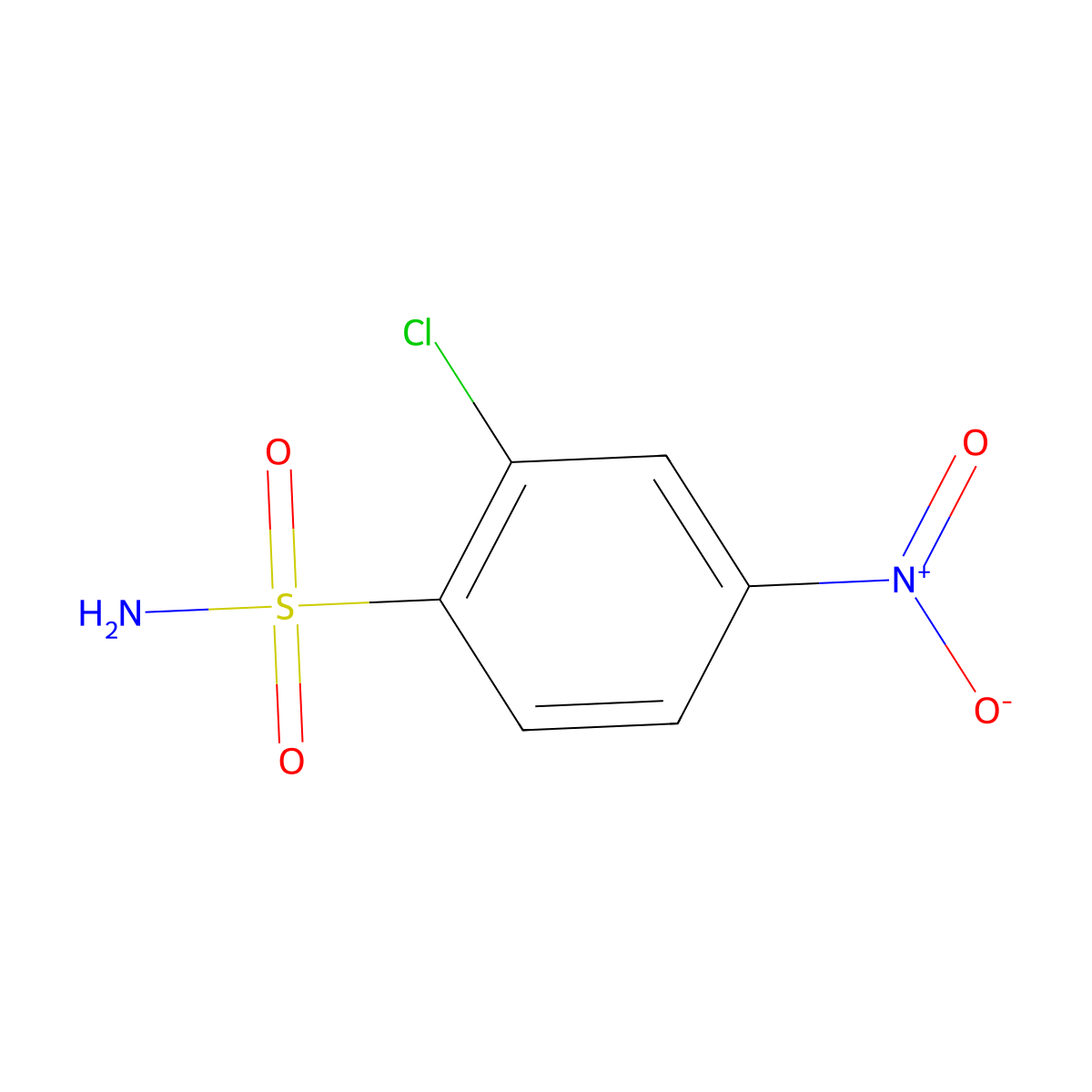 2-Chloro-4-nitrobenzenesulfonamide molecular structure, CAS 31150-99-9