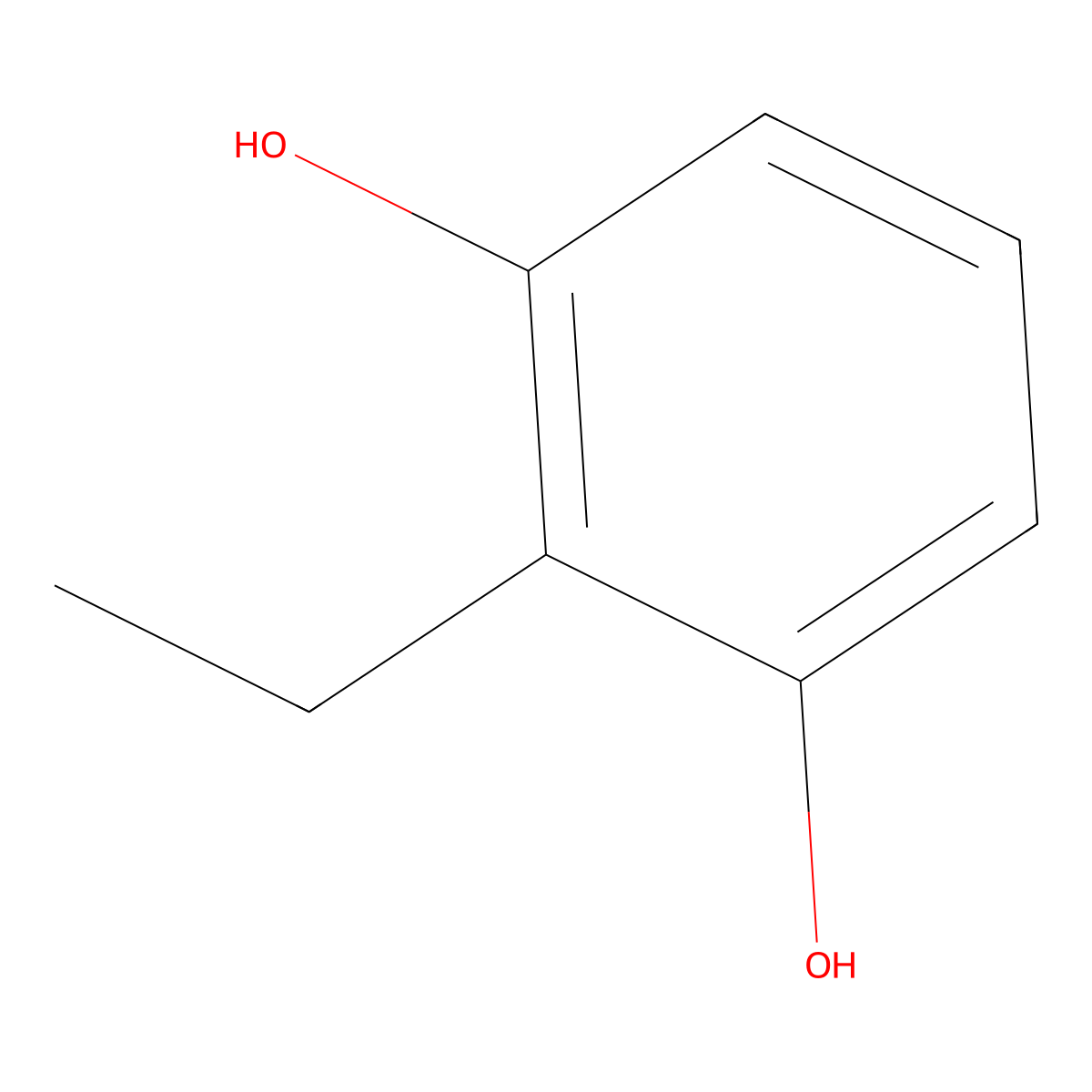 2-Ethylresorcinol molecular structure, CAS 31154-44-6