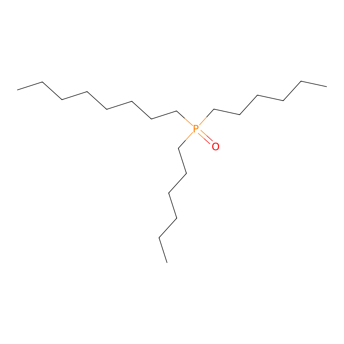 Phosphine oxide, dihexyloctyl- molecular structure, CAS 31160-64-2