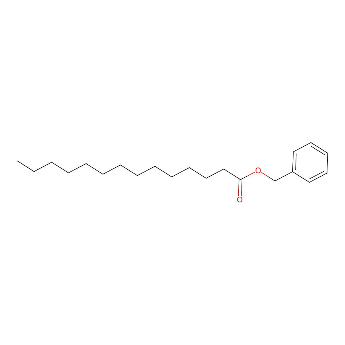 Benzyl myristate molecular structure, CAS 31161-71-4