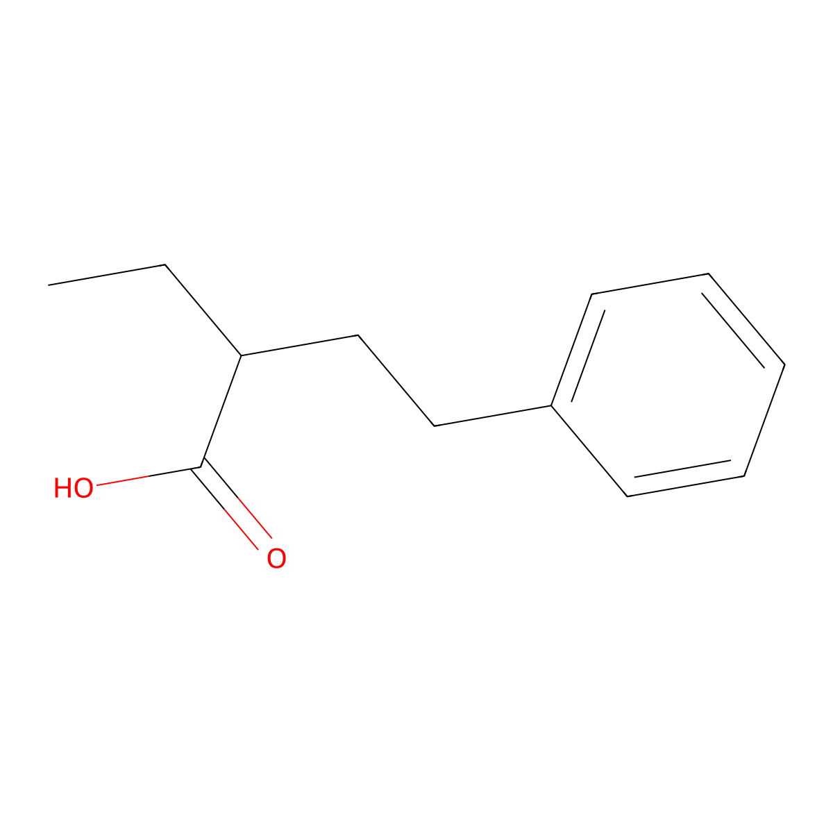 2-Ethyl-4-phenylbutanoic acid molecular structure, CAS 31161-72-5