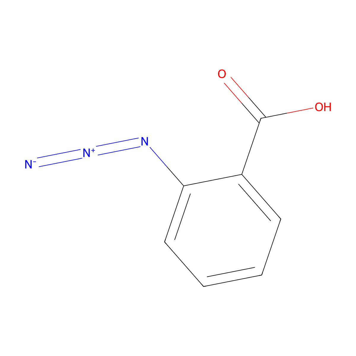 2-Azidobenzoic acid molecular structure, CAS 31162-13-7