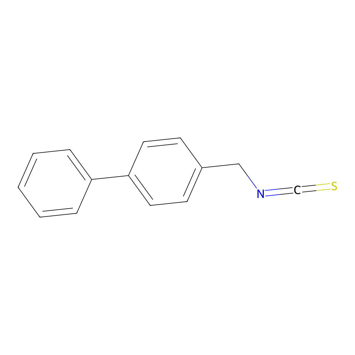 4-Phenylbenzyl isothiocyanate molecular structure, CAS 31162-25-1