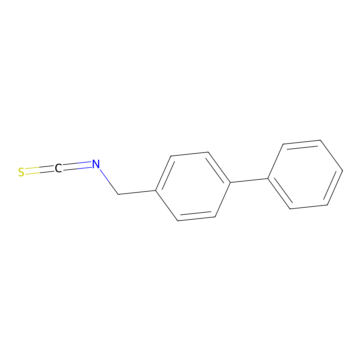 4-Phenylbenzyl isothiocyanate molecular structure, CAS 31162-25-1