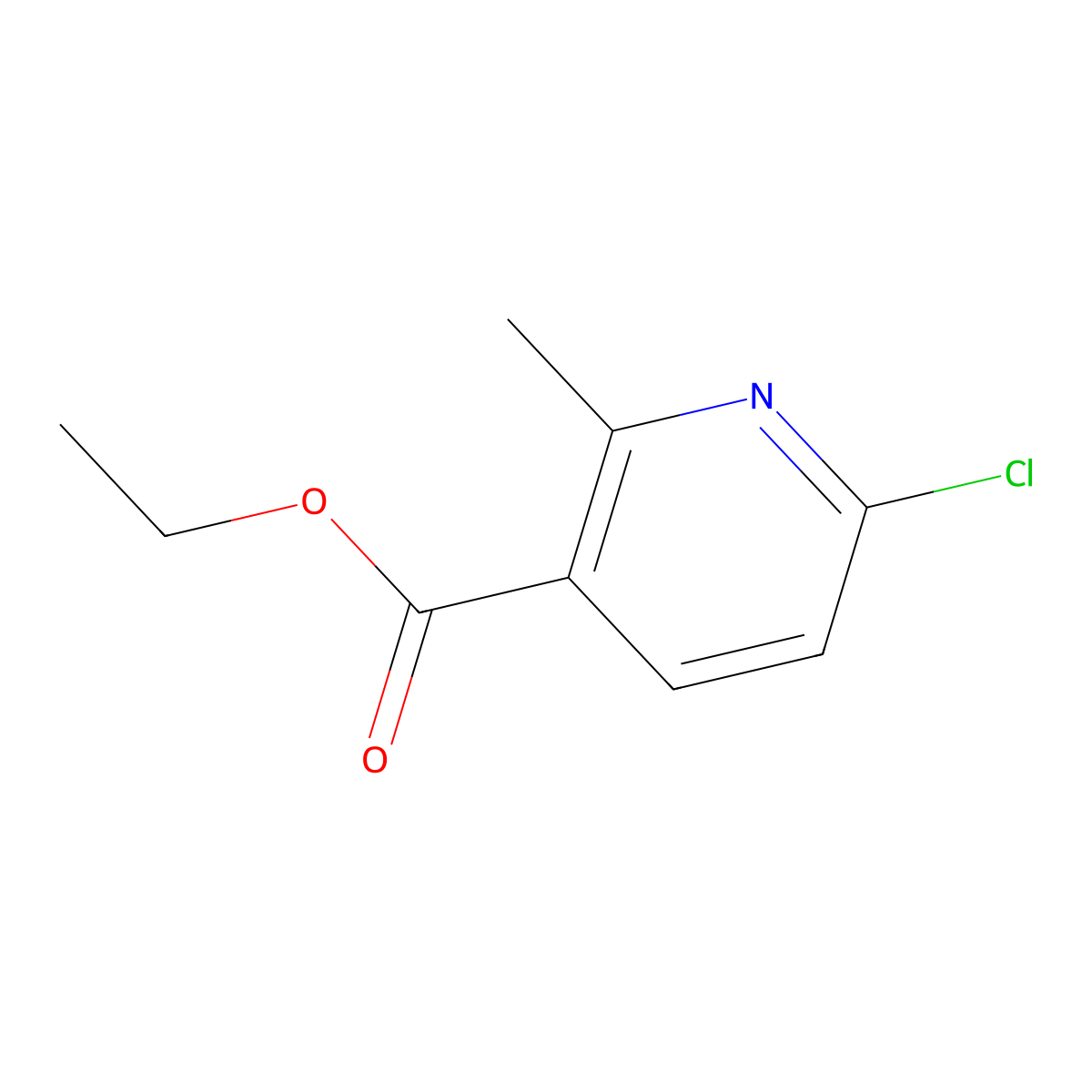 Ethyl 6-chloro-2-methylpyridine-3-carboxylate molecular structure, CAS 31163-12-9