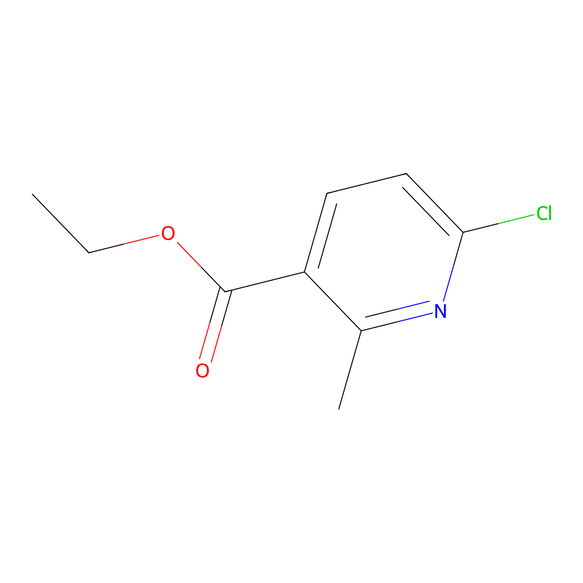 Ethyl 6-chloro-2-methylpyridine-3-carboxylate molecular structure, CAS 31163-12-9