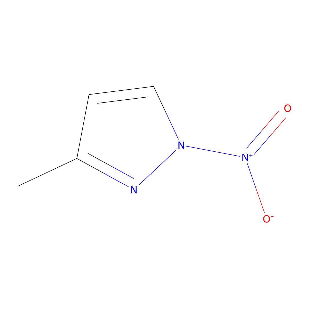 3-Methyl-1-nitro-1H-pyrazole molecular structure, CAS 31163-84-5