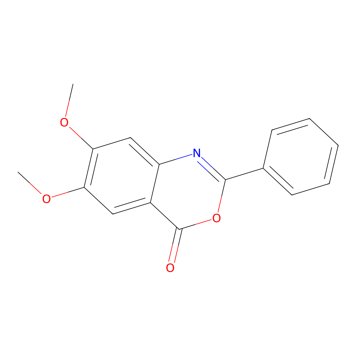 6,7-dimethoxy-2-phenyl-4H-3,1-benzoxazin-4-one molecular structure, CAS 31164-96-2