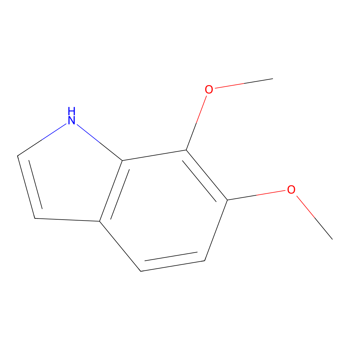 6,7-Dimethoxyindole molecular structure, CAS 31165-13-6
